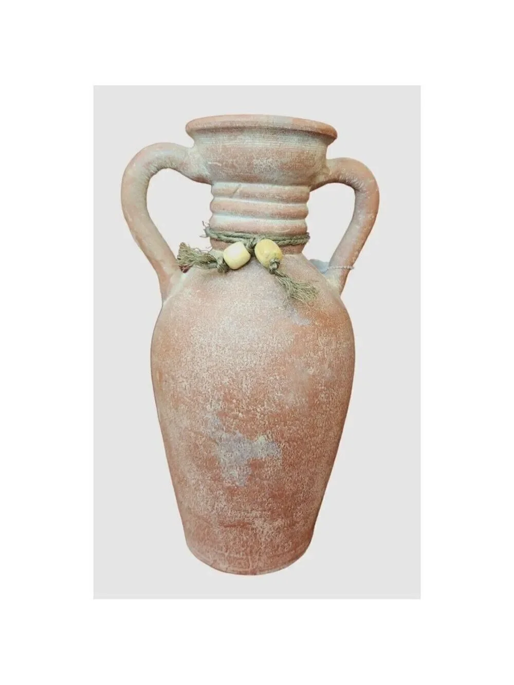 Terracotta colored clay vase. 13.5 inches tall. Southwestern decor or an Italian